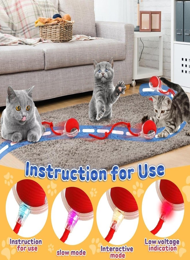 Dodhar Interactive Cat Toy - Cat Toys for Indoor Cats Smart Silicone Rolling Ball with Tail,Bird Sound,Obstacle Avoidance and Motion Activated,Kitten Puzzle Toys (Multicolor-1 PCS) - Image 2